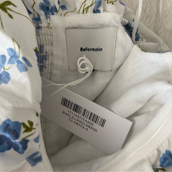 🌿|NWT| Reformation Baela Linen Dress in Clarita - Picture 8 of 14